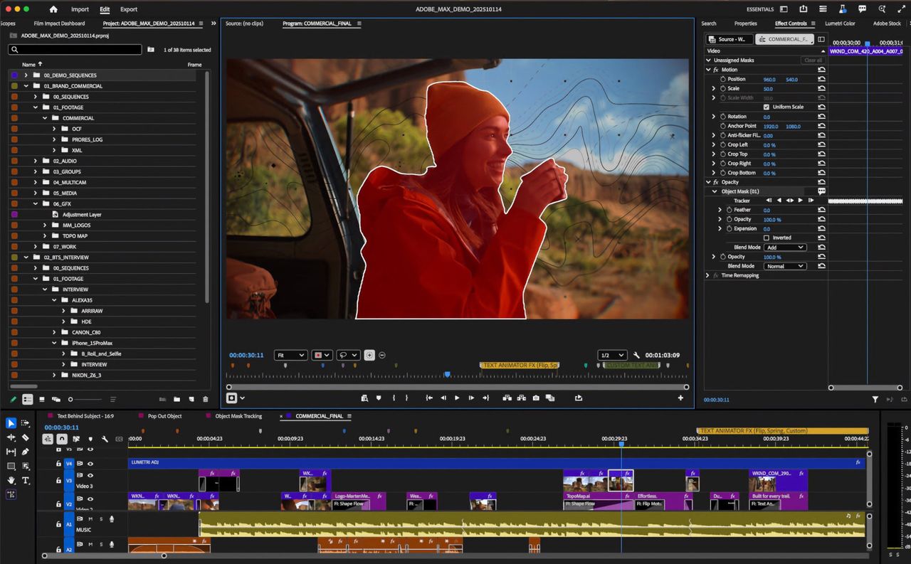 Adobe Premiere får bättre objektmarkering