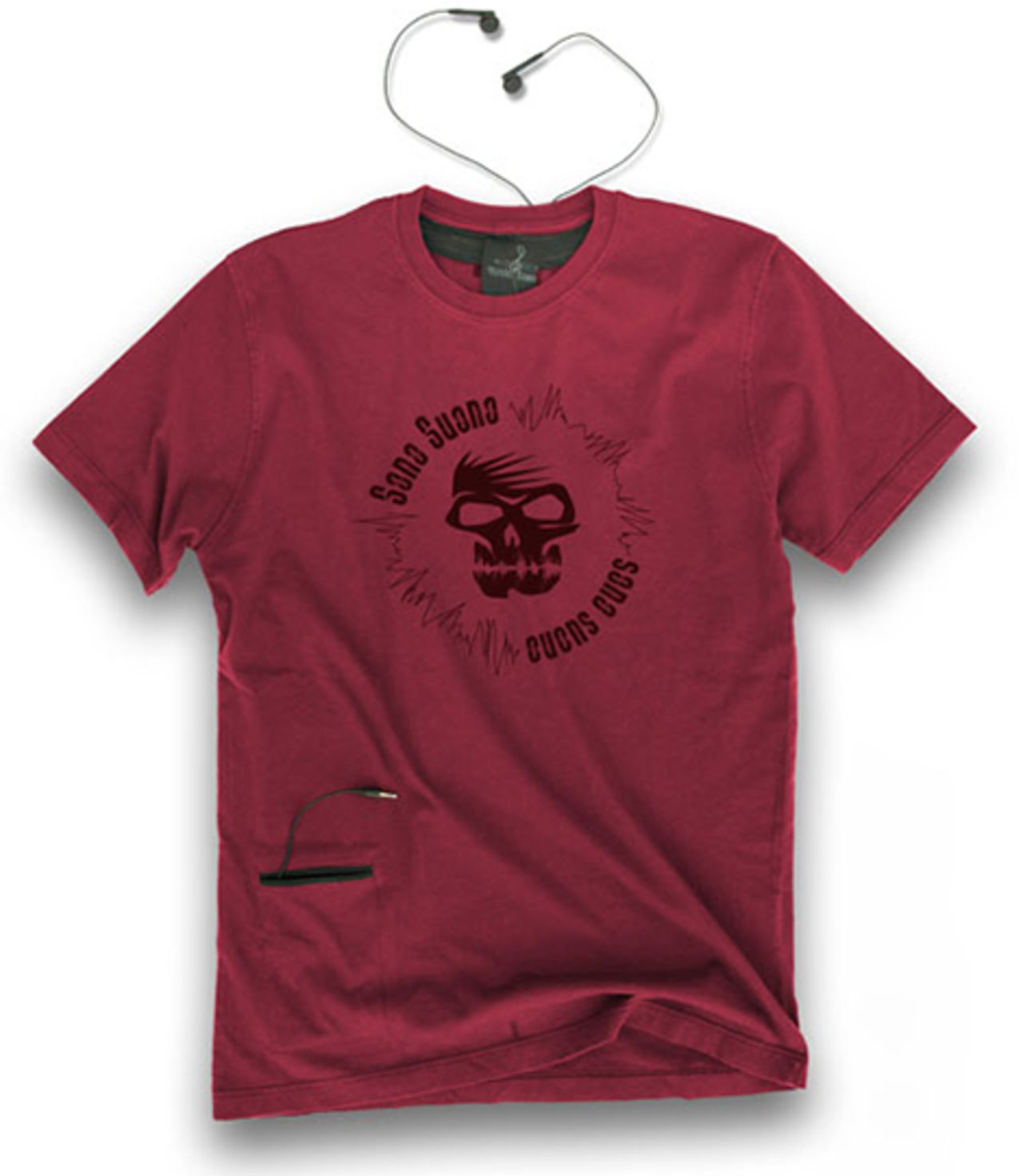 T-shirten gjord för musiklyssnande