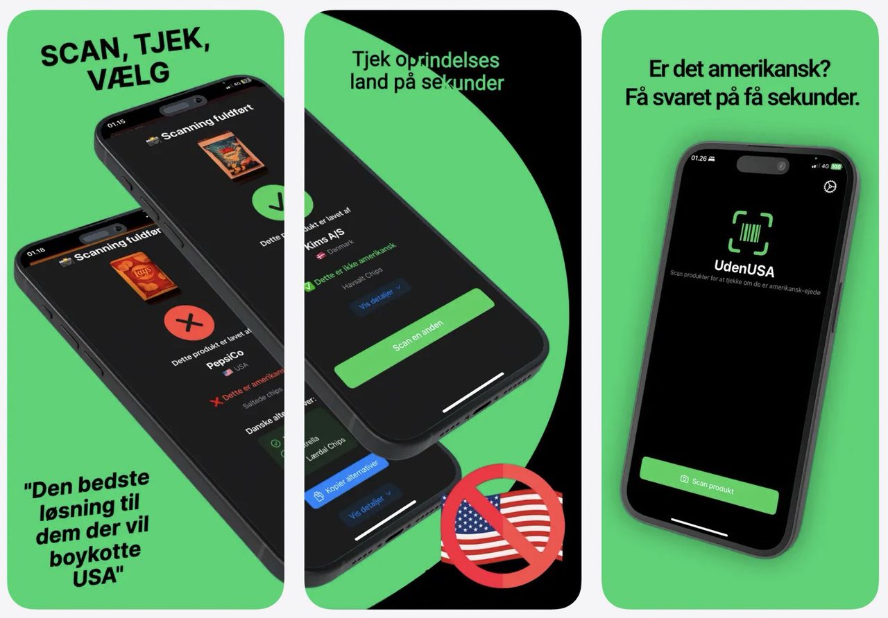App för att bojkotta USA etta i Danmark