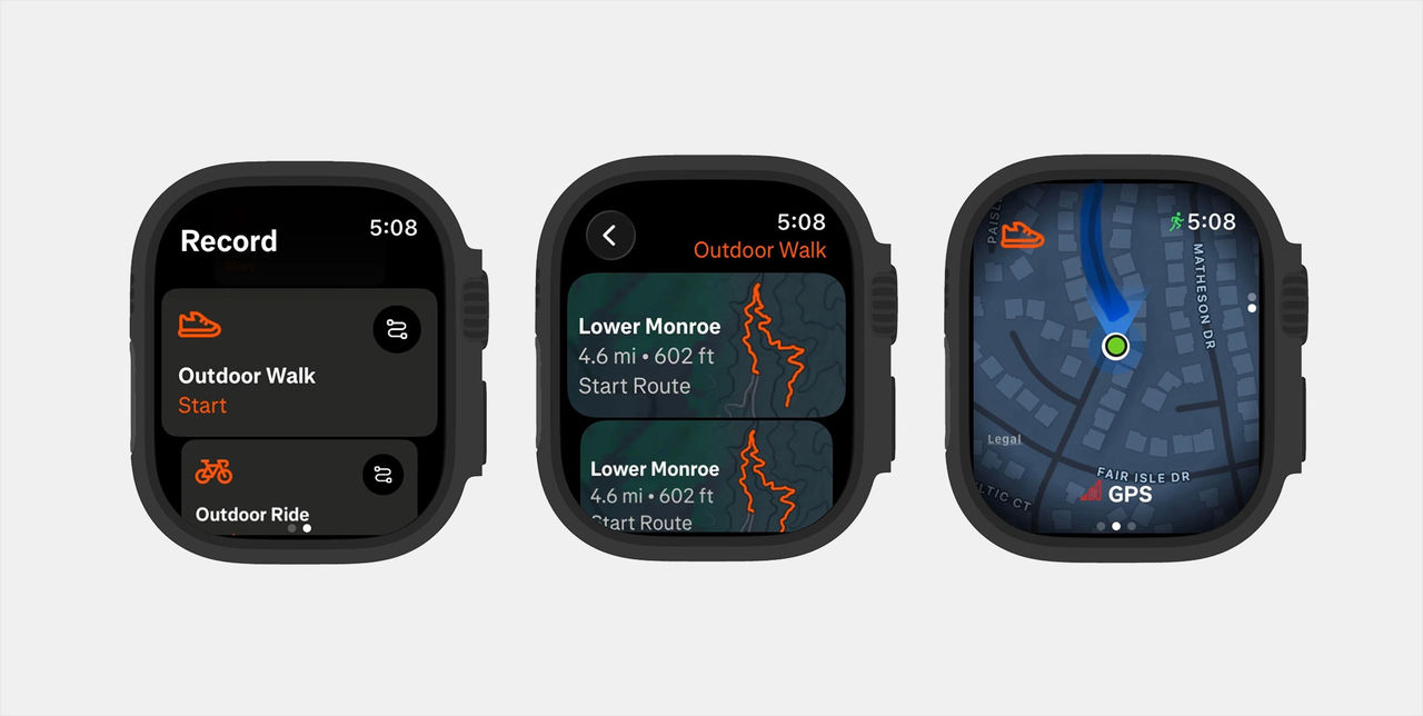 Strava lägger till rutter och kartor på Apple Watch