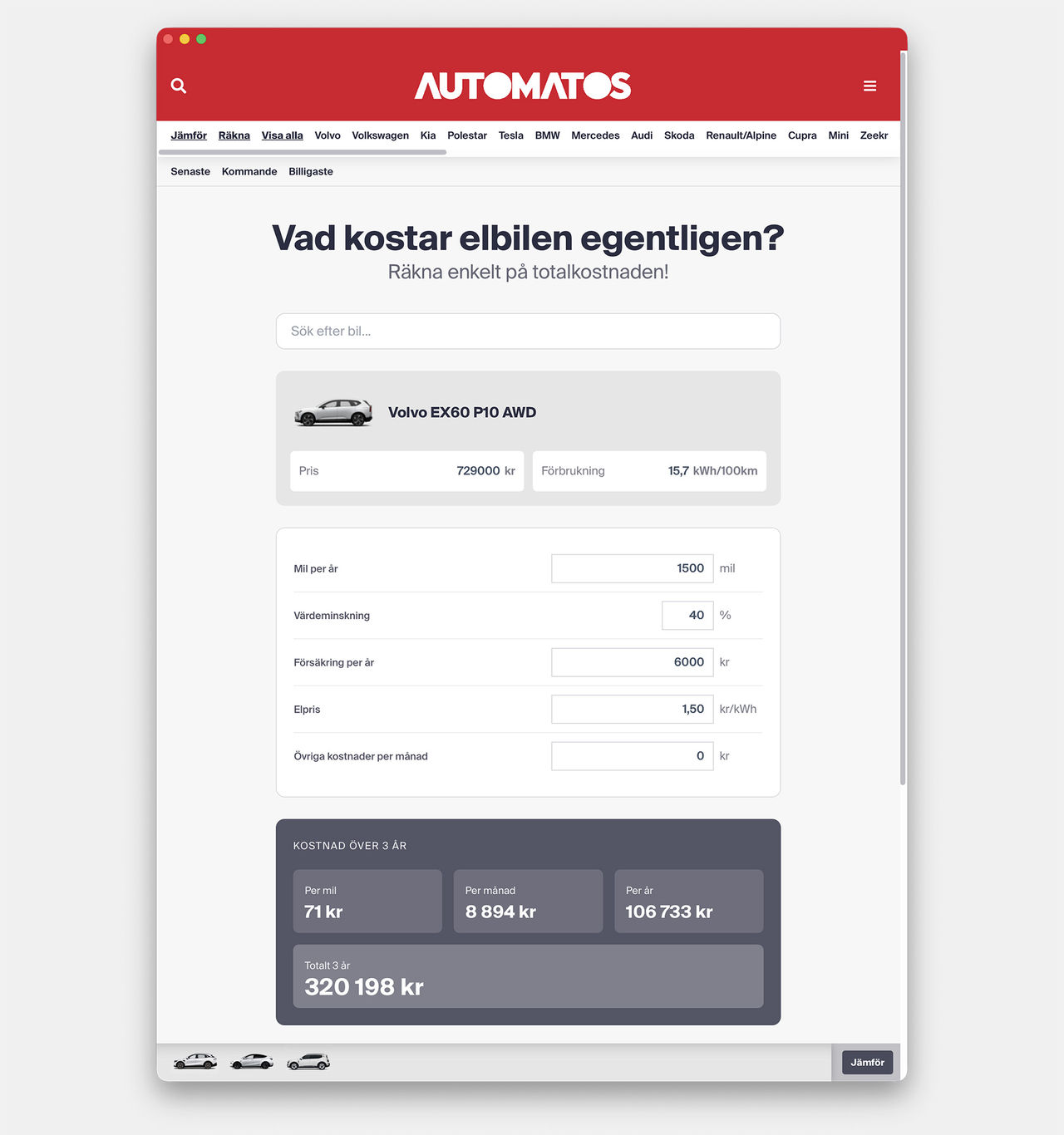 Vad kostar elbilen egentligen att äga?