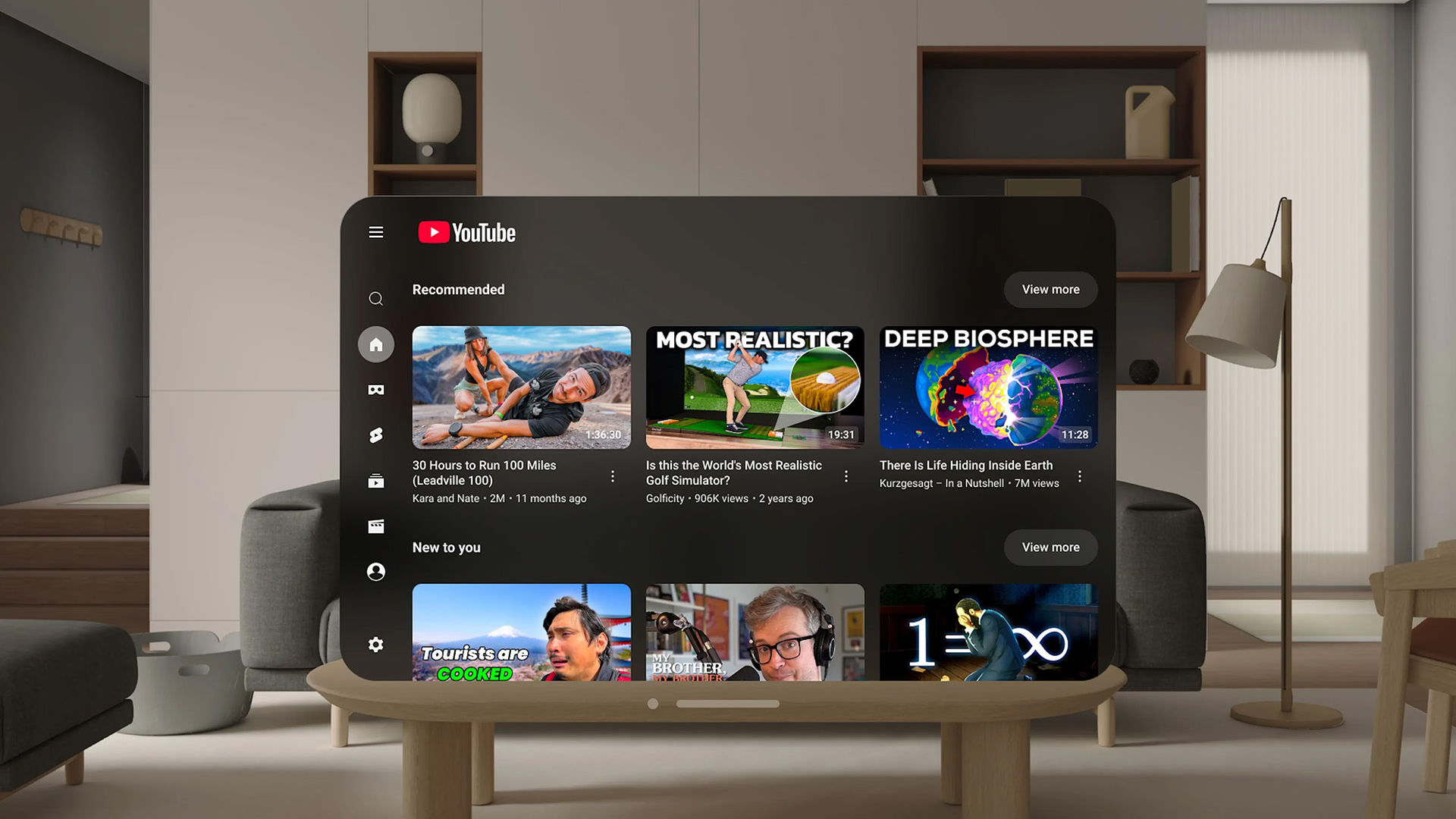 YouTube släpps till Apple Vision Pro