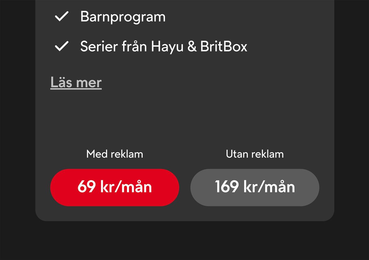 TV4 utan reklam hade reklam