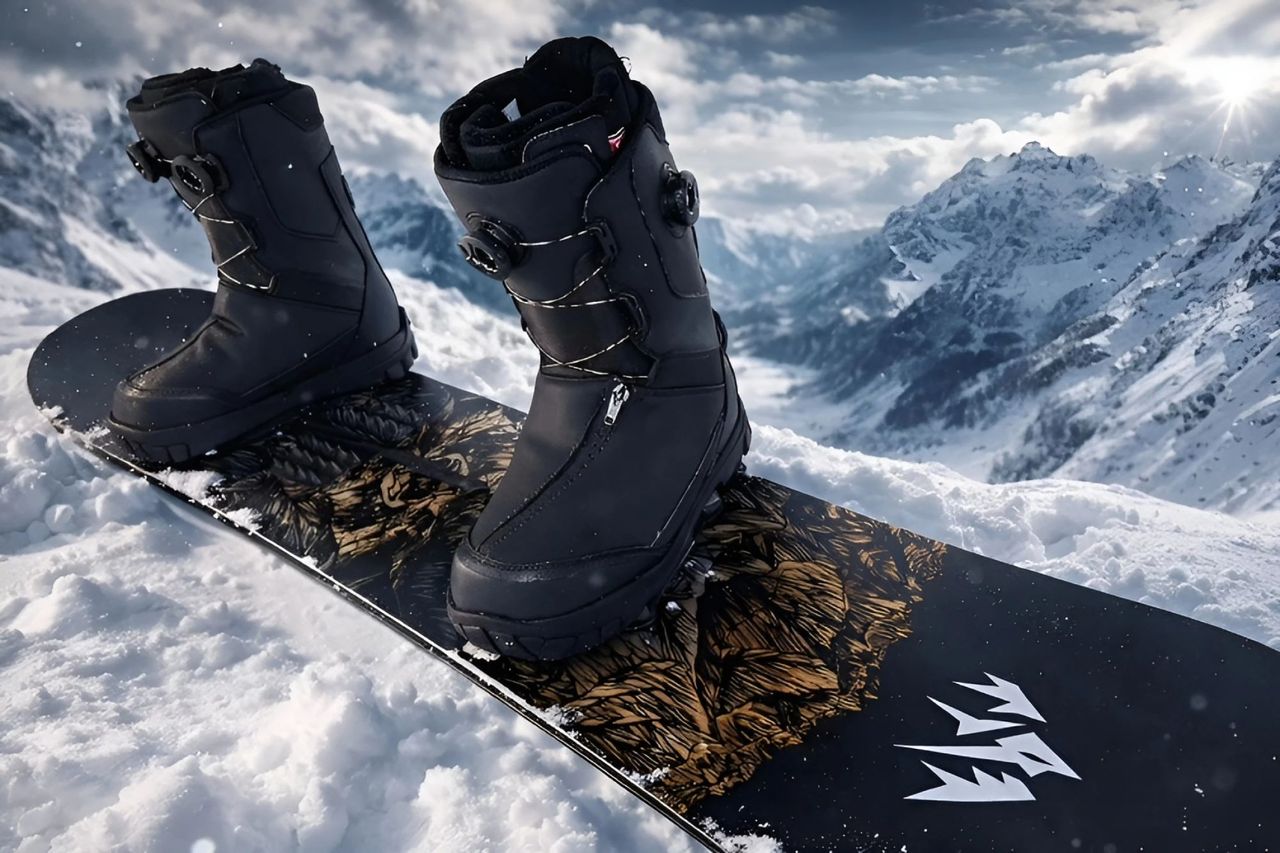 Machina Boots fästs med magneter på snowboardbrädor