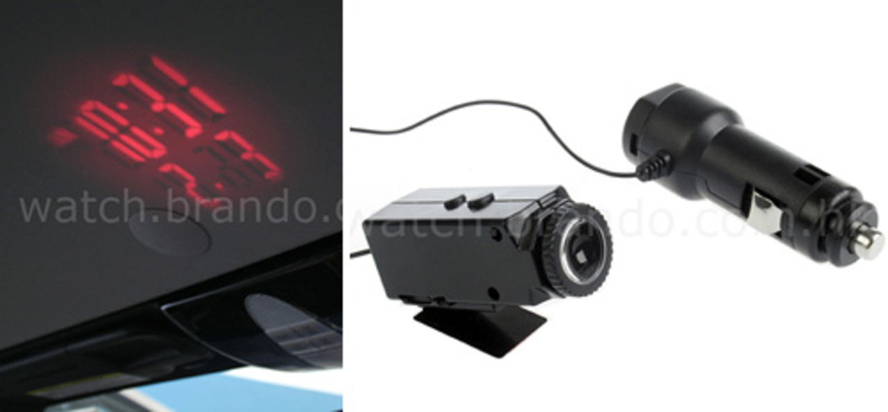 Projektorklocka för bilen