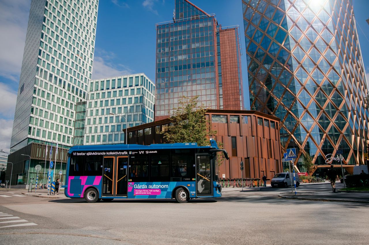 Självkörande buss tillbaka i Göteborg