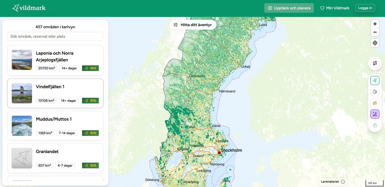 Håll koll på Sveriges naturområden med ny tjänst