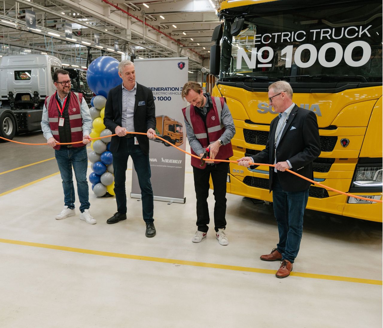 Scania har nu tillverkat 1000 eldrivna lastbilar