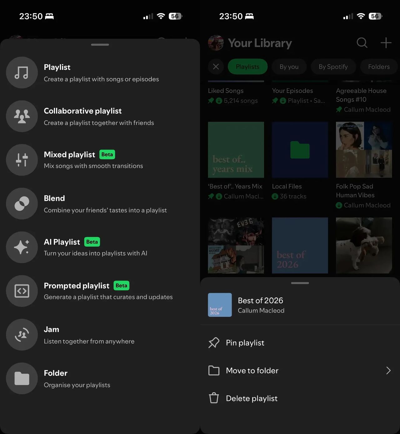 Spotify får mappar för spellistor