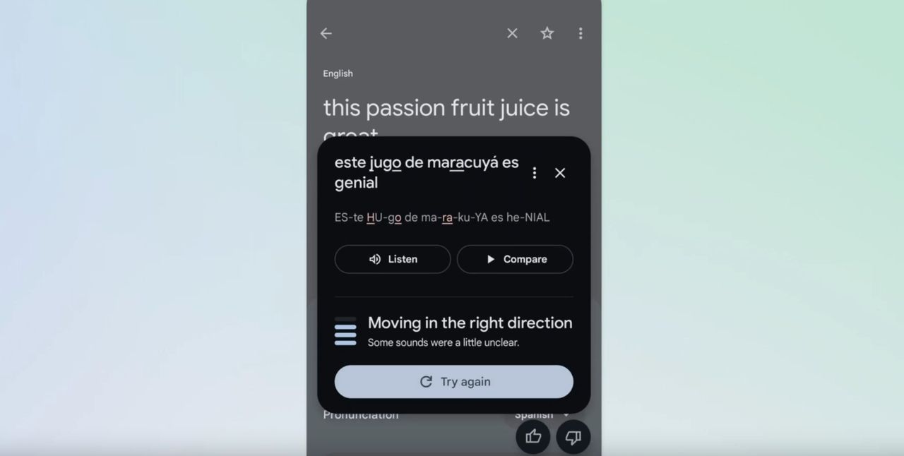 Google Translate hjälper till med uttal