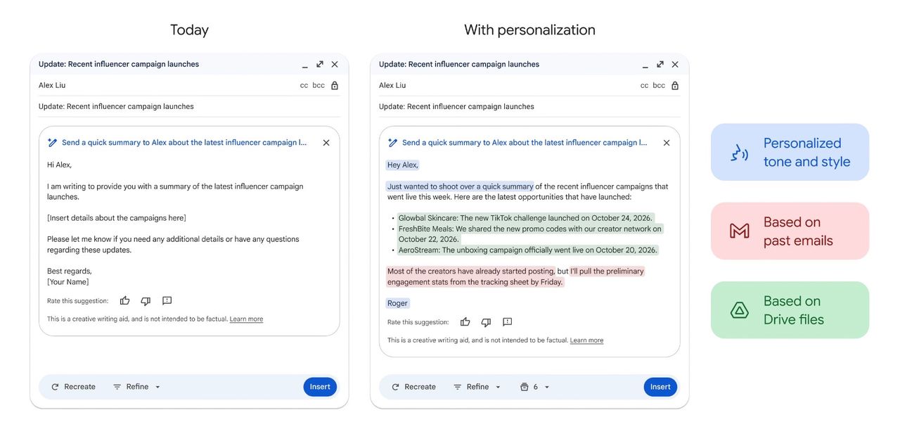 Gmails AI-verktyg blir smartare