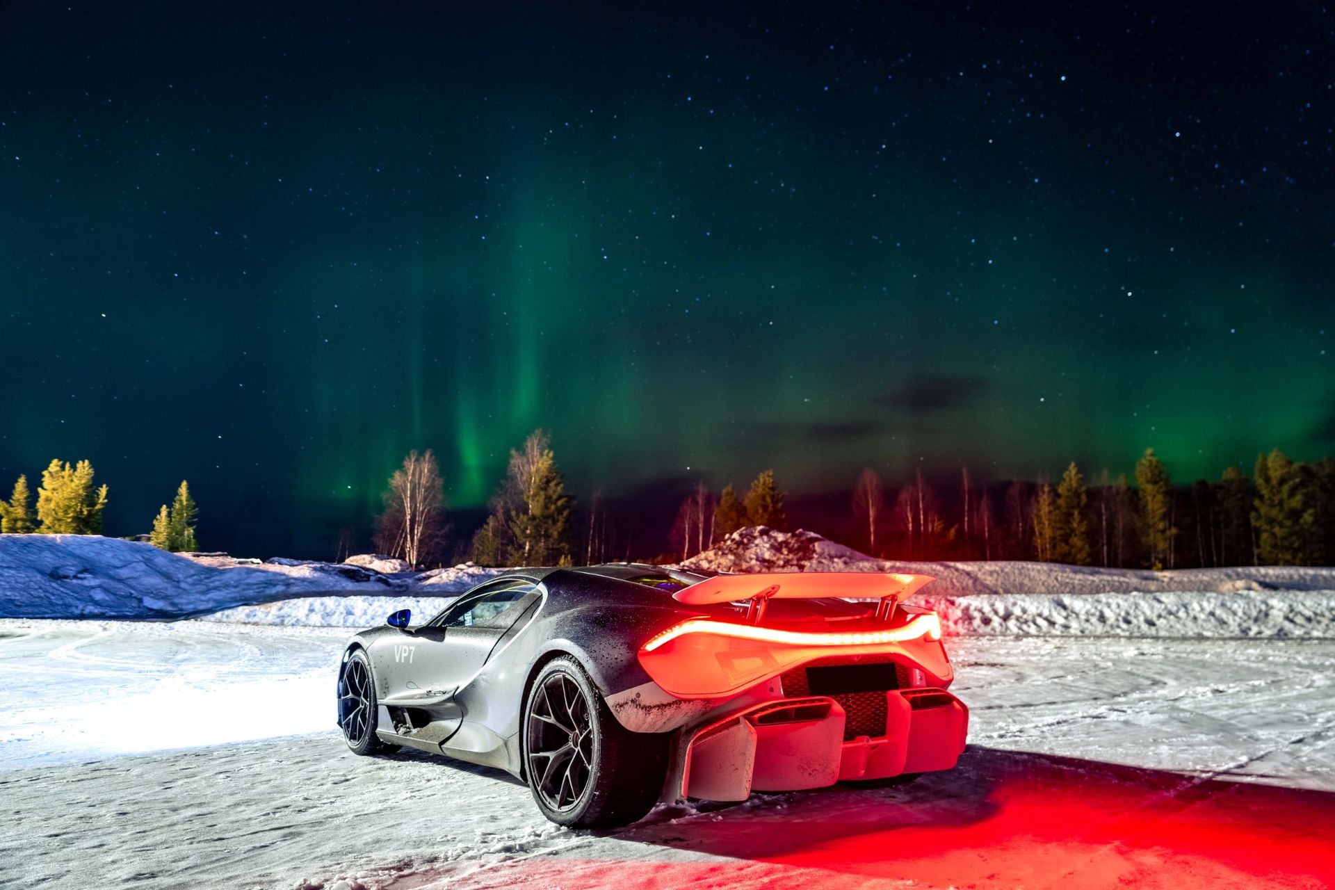 Snöskoj med Bugatti Tourbillion i Sverige