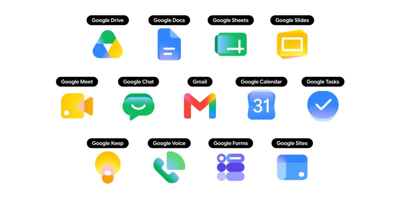 Google börjar rulla ut sina nya ikoner