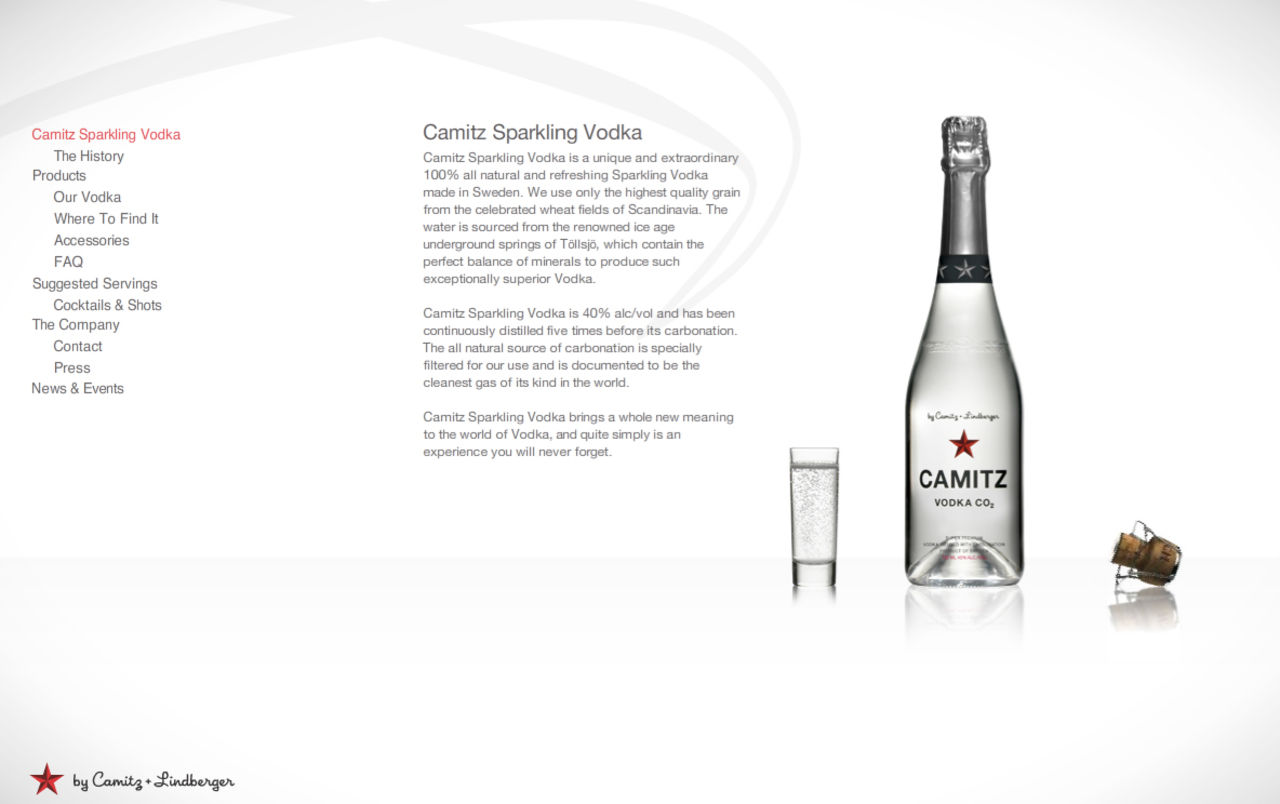 Sparkling vodka