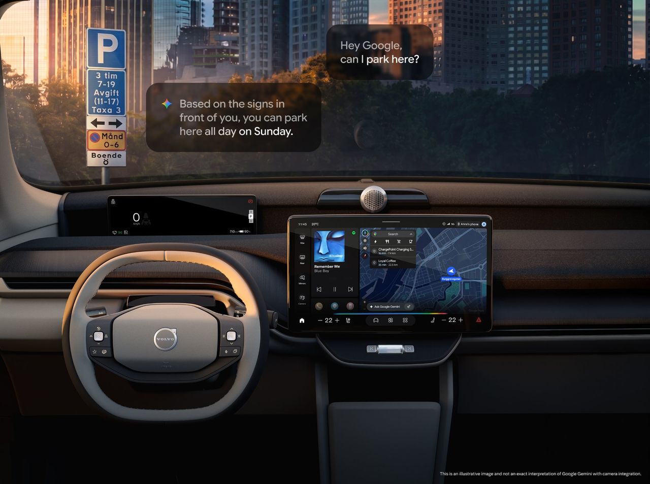 Volvo EX60 får hjälp av Gemini med parkering