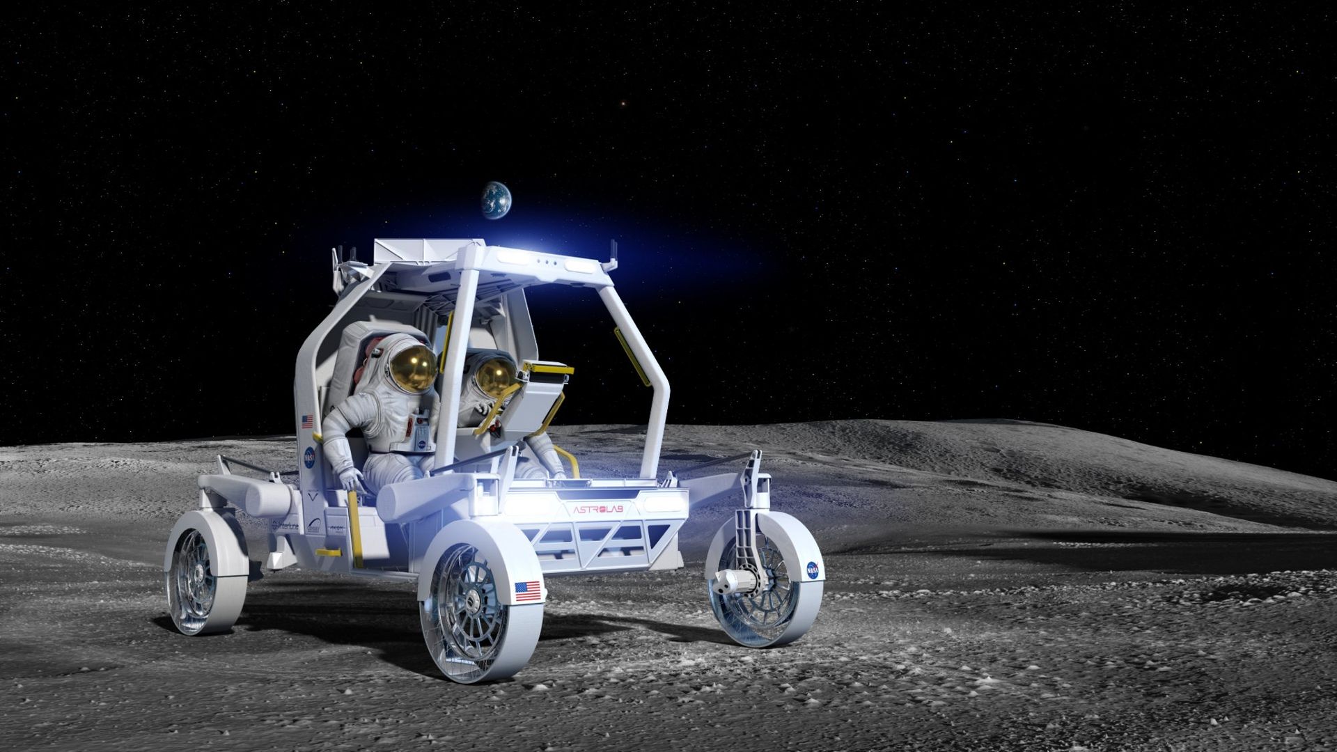 Astrolab visar upp månfordon