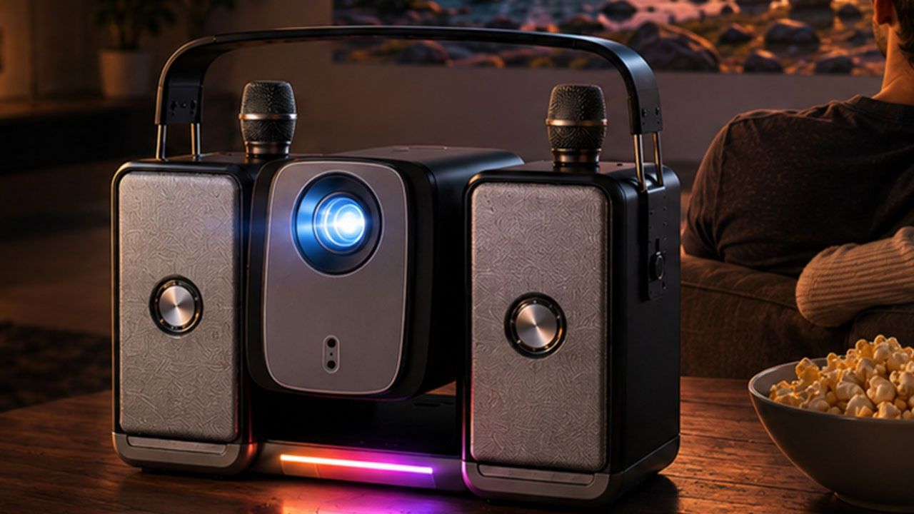 Audiray X5 är en projektor med inbyggt karaokesystem