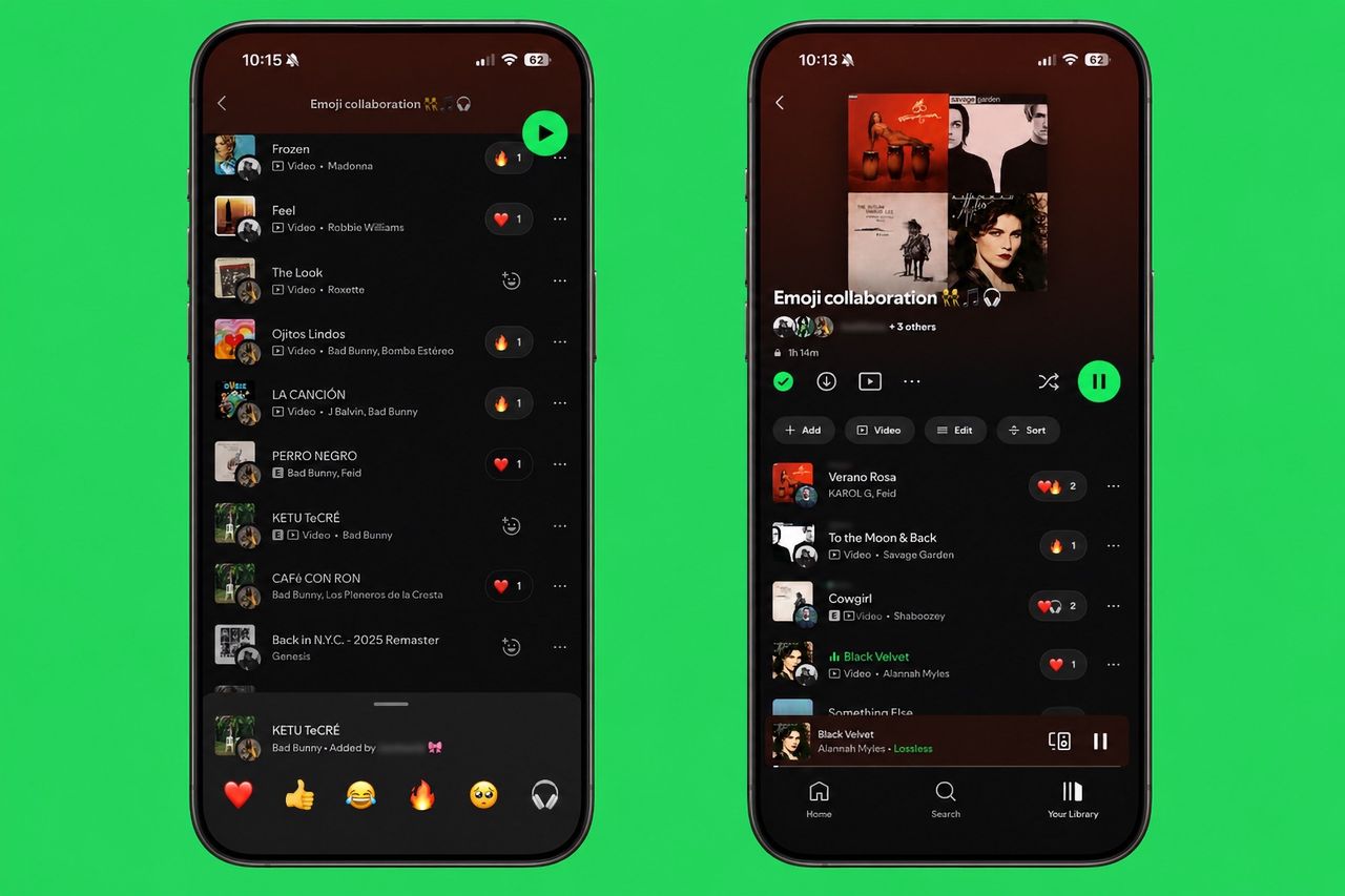 Spotify får emoji-reaktioner