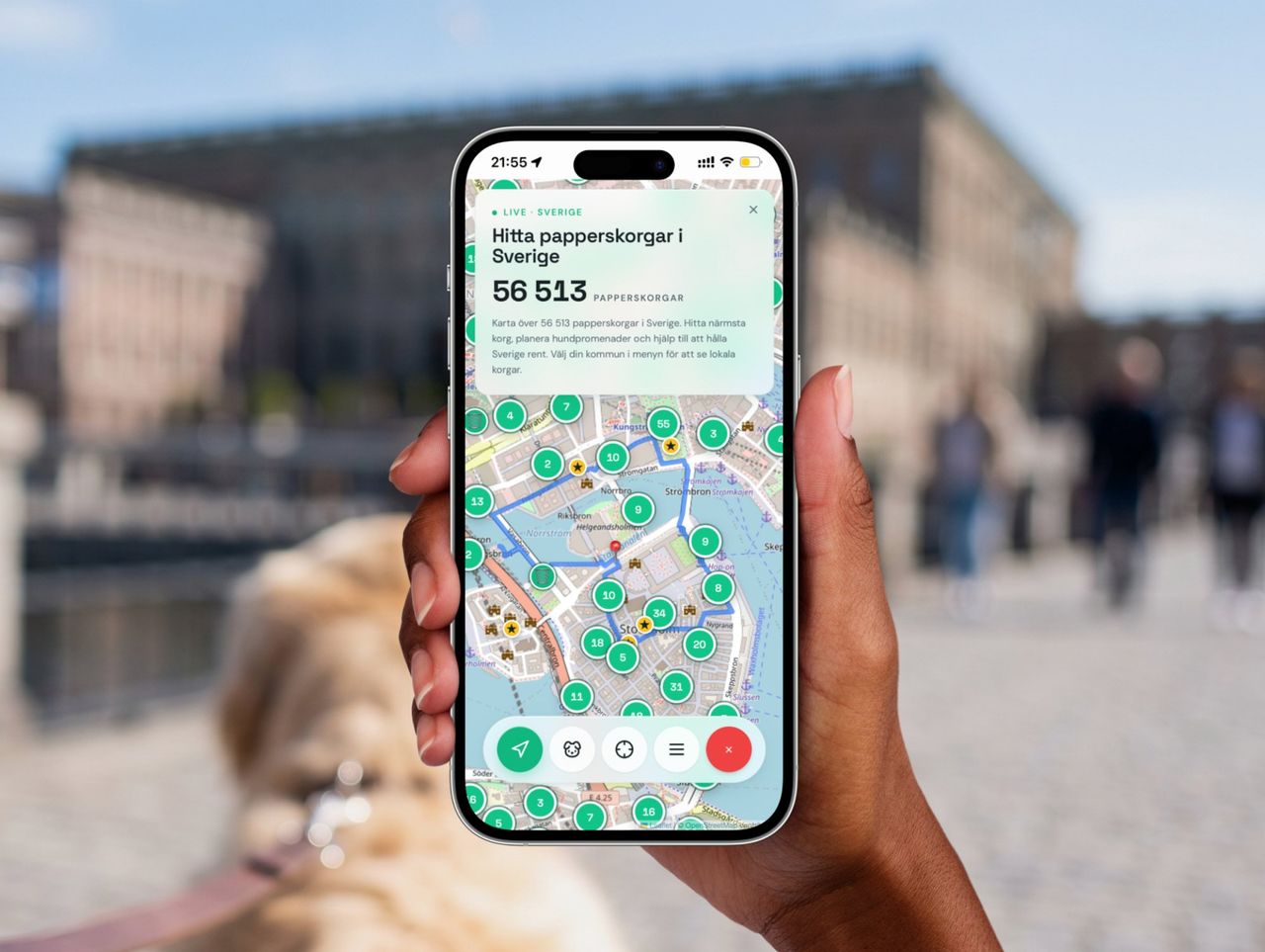 Håll koll på var närmsta papperskorg finns med ny tjänst