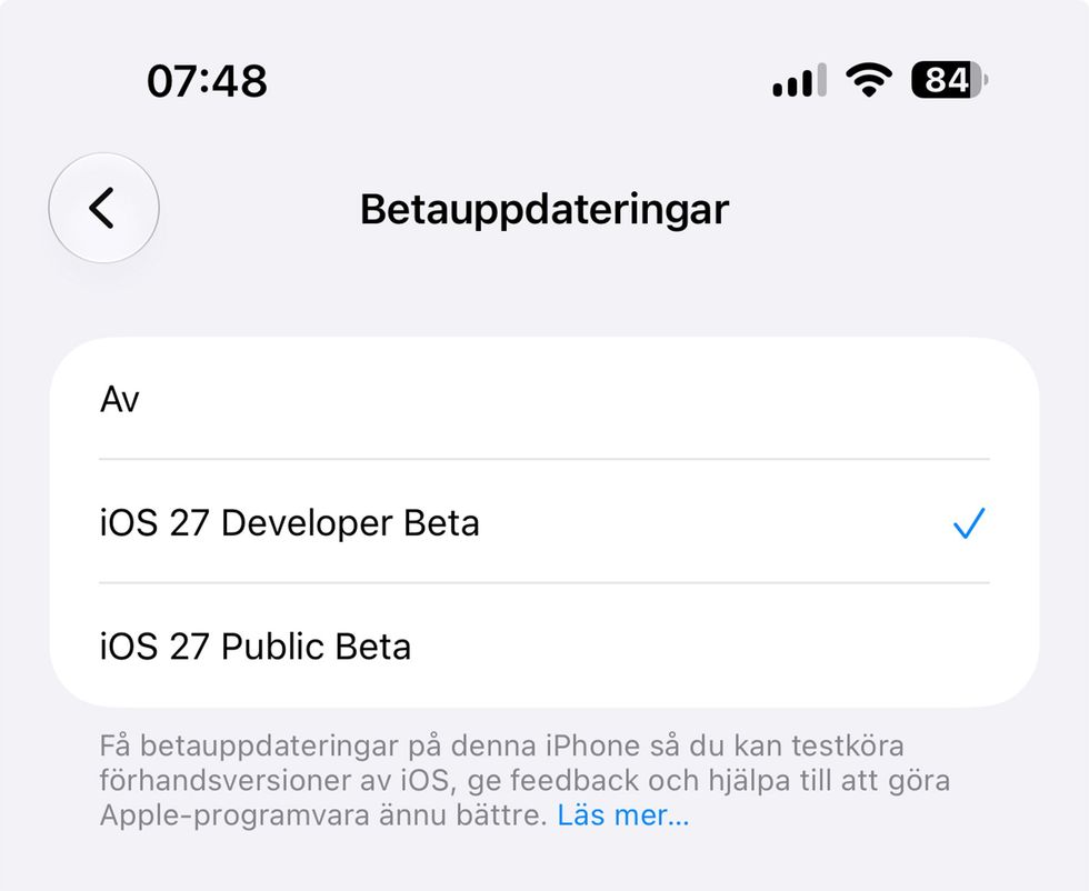 Nu finns den publika betaversionen av iOS 27