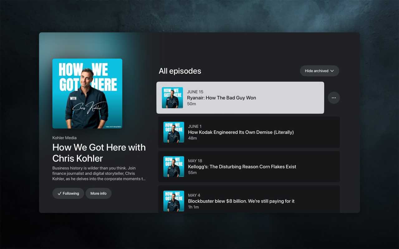 Pocket Casts finns nu på Apple TV