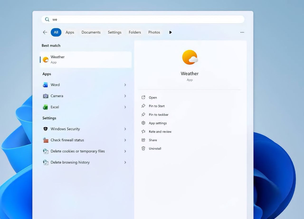 Väder-appen i Windows 11 är hungrig