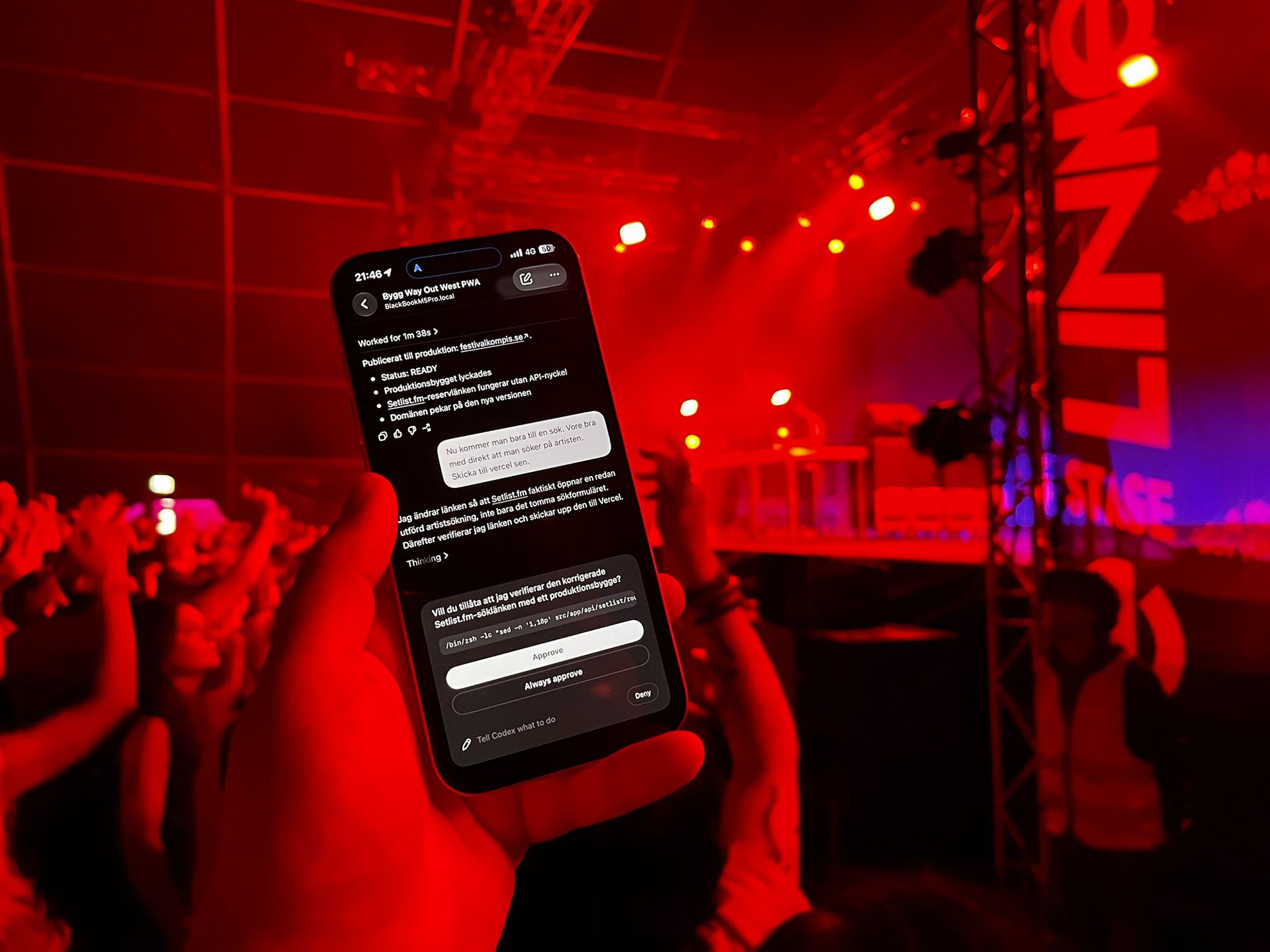 Jag vibekodade en festivalapp under festival