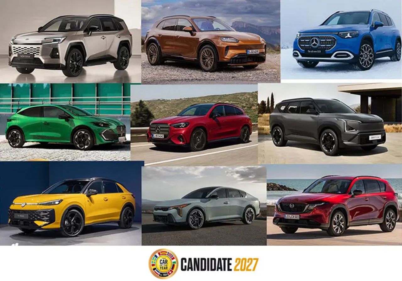 Några av de nominerade till Car of the year 2027 