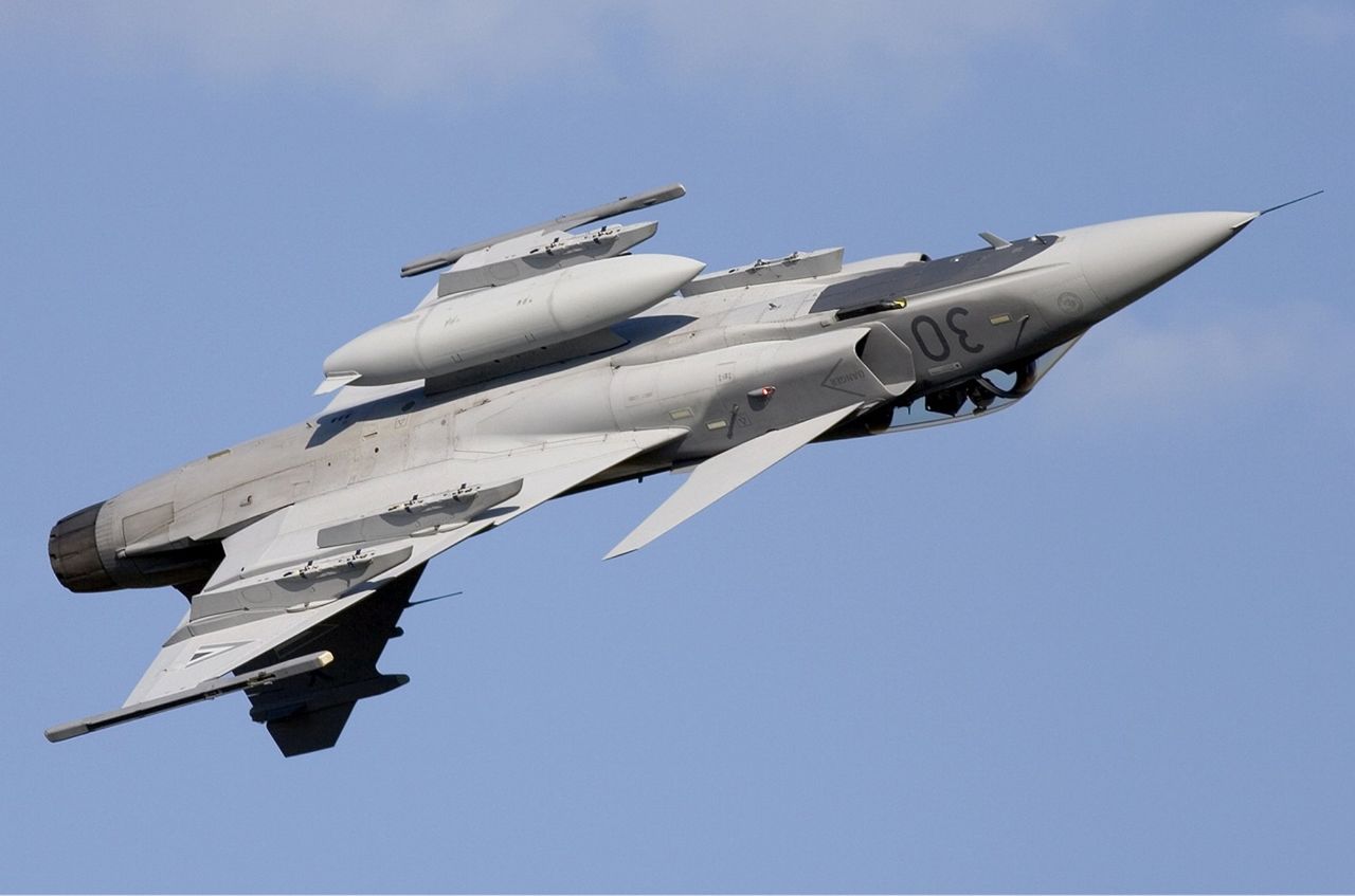 Gripen-plan har störtat i Ungern