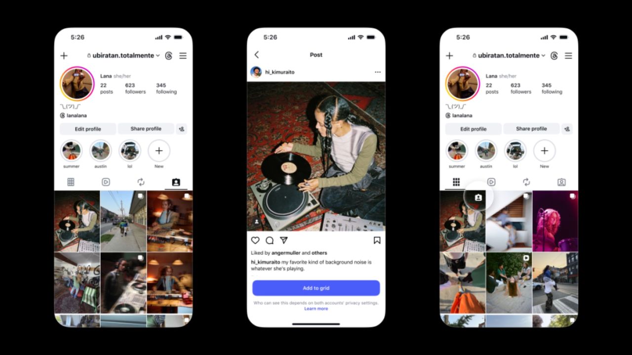 Instagram låter dig visa taggade bilder i flödet