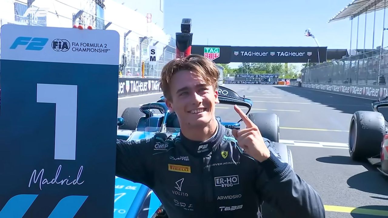 Dino Beganovic vann Formel 2-loppet i Madrid