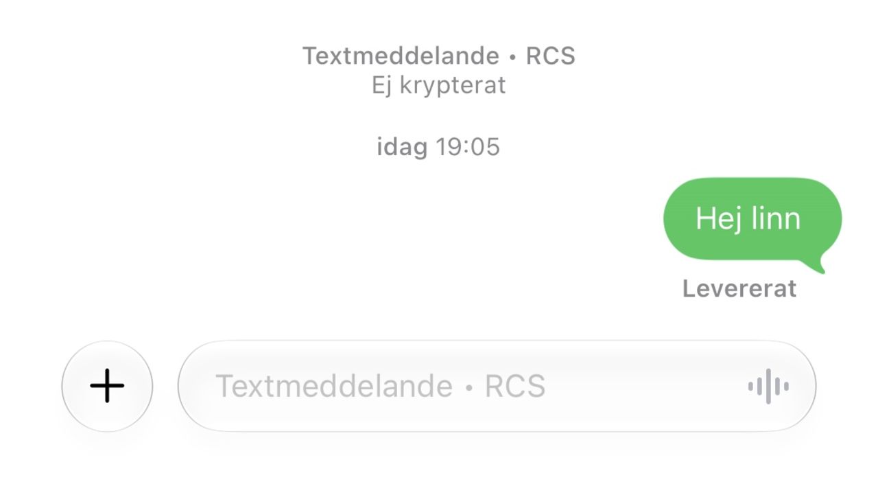 RCS börjar dyka upp på iPhone i Sverige