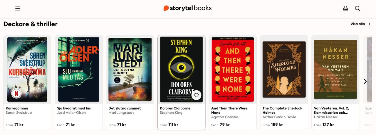 Storytel börjar sälja fysiska böcker