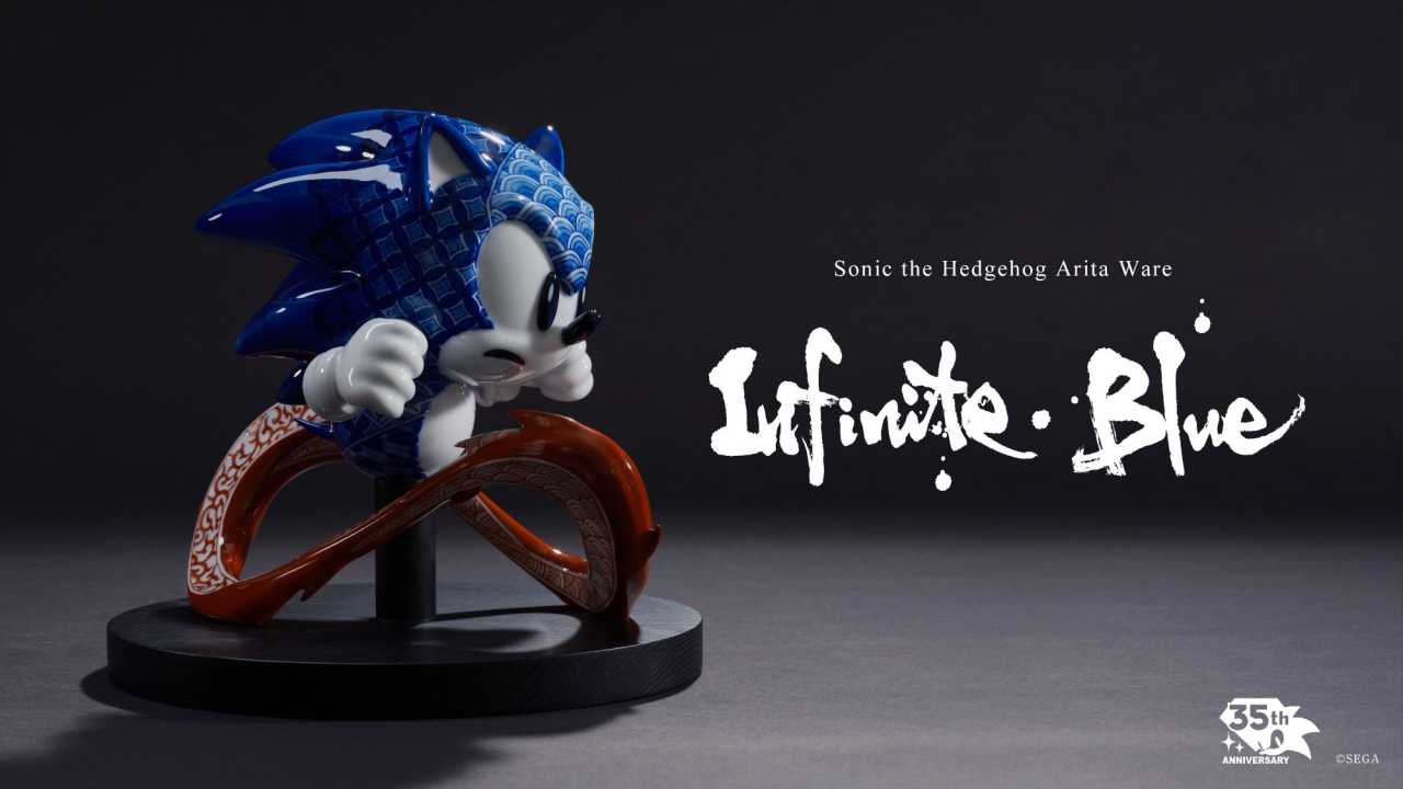 Sonic-figur i porslin