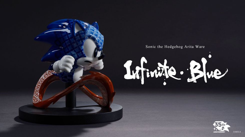 Sonic-figur i porslin