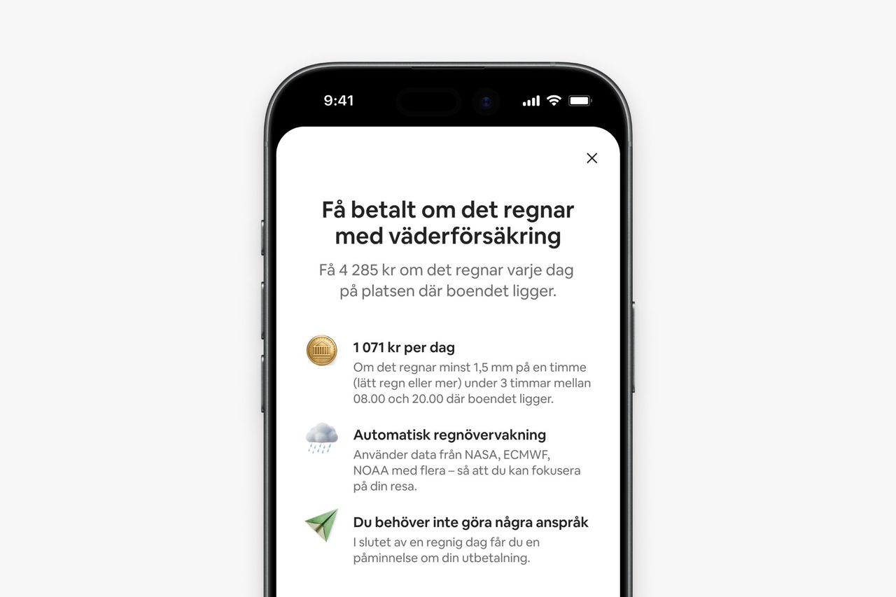 Pengar tillbaka om det regnar under semestern