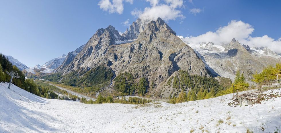 Mont Blanc har växt två meter