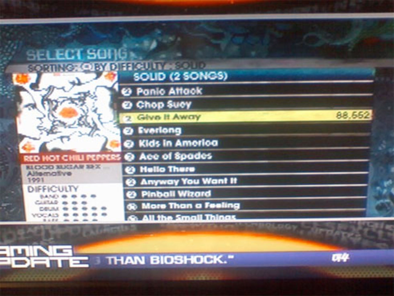 Några nya låtar i Rock Band 2