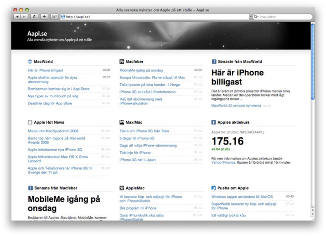 Svenska Mac-nyheter på ett ställe