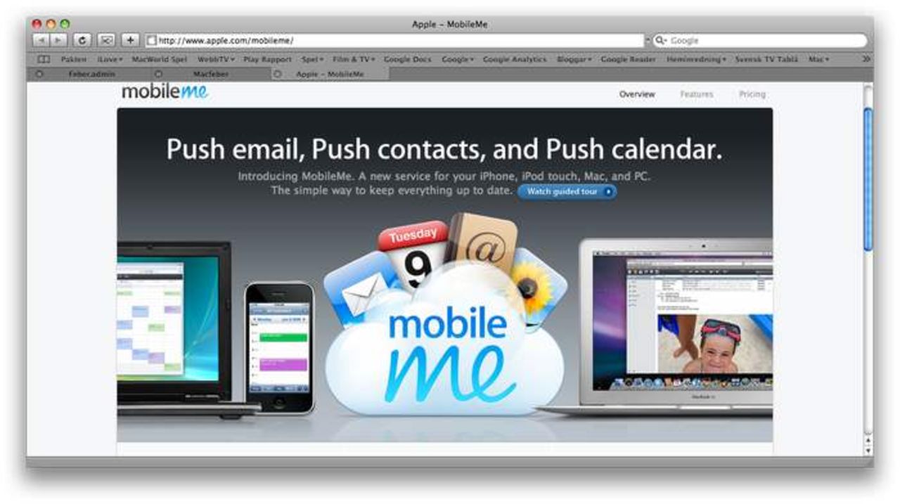 MobileMe går upp och ner