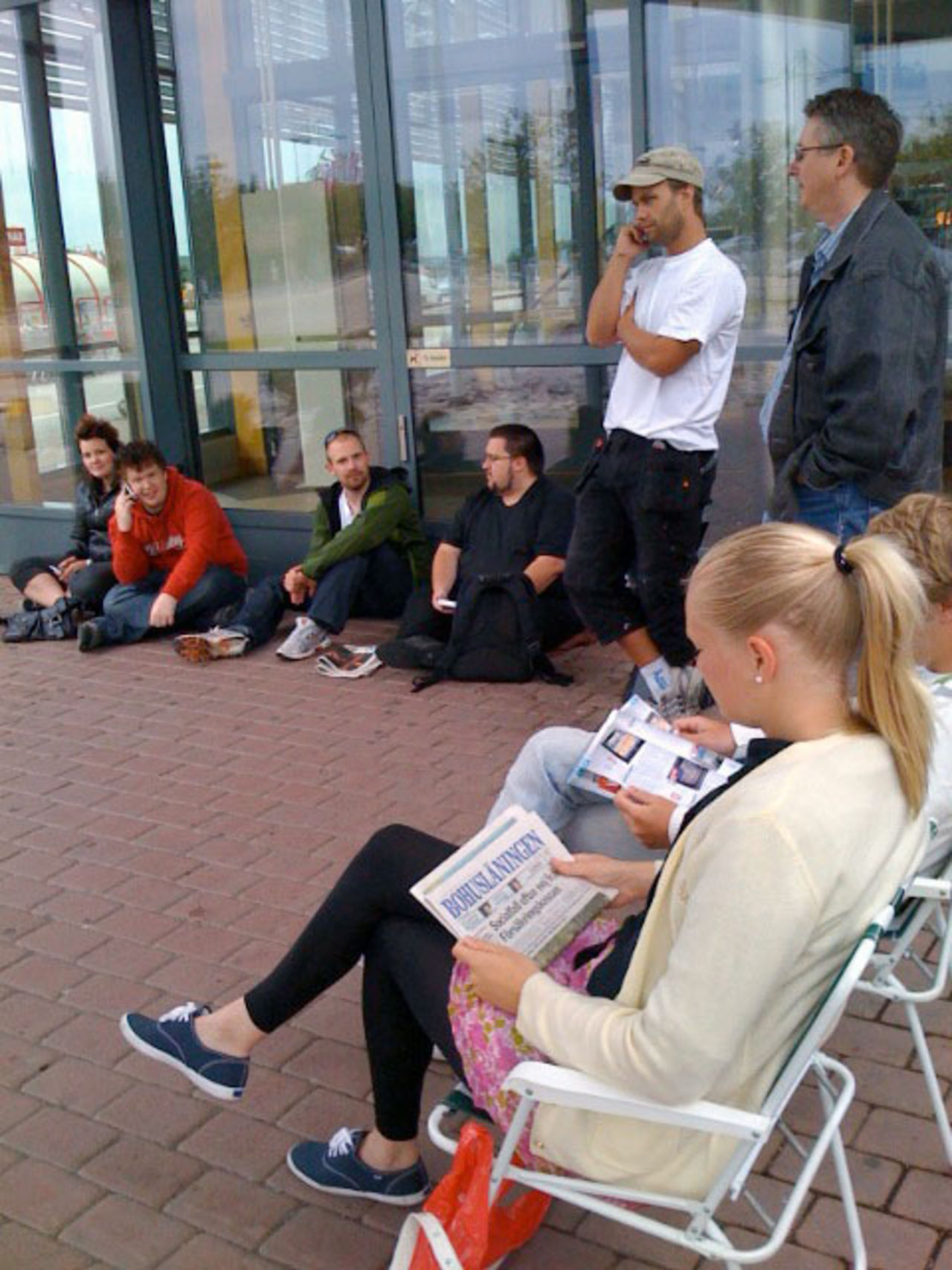 Det köas även nu på morgonen