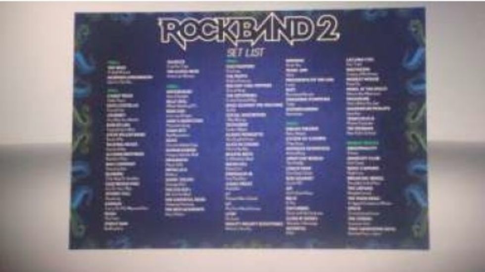 Hela låtlistan för Rock Band 2