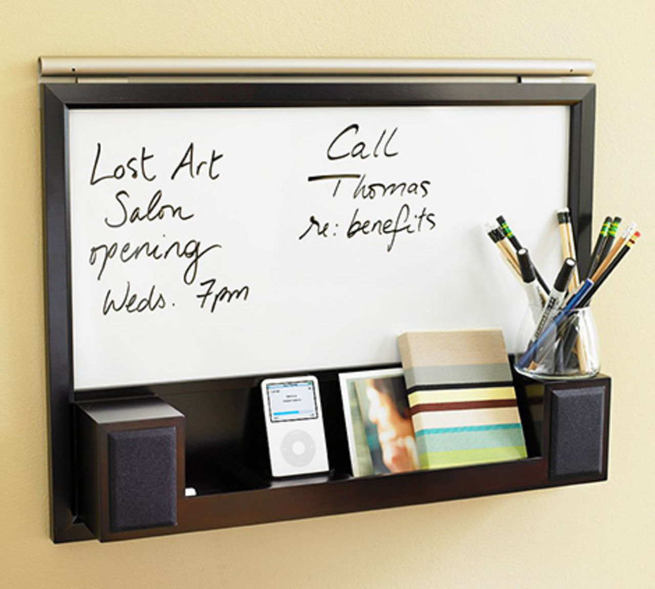 Whiteboard-tavla med iPod-anslutning