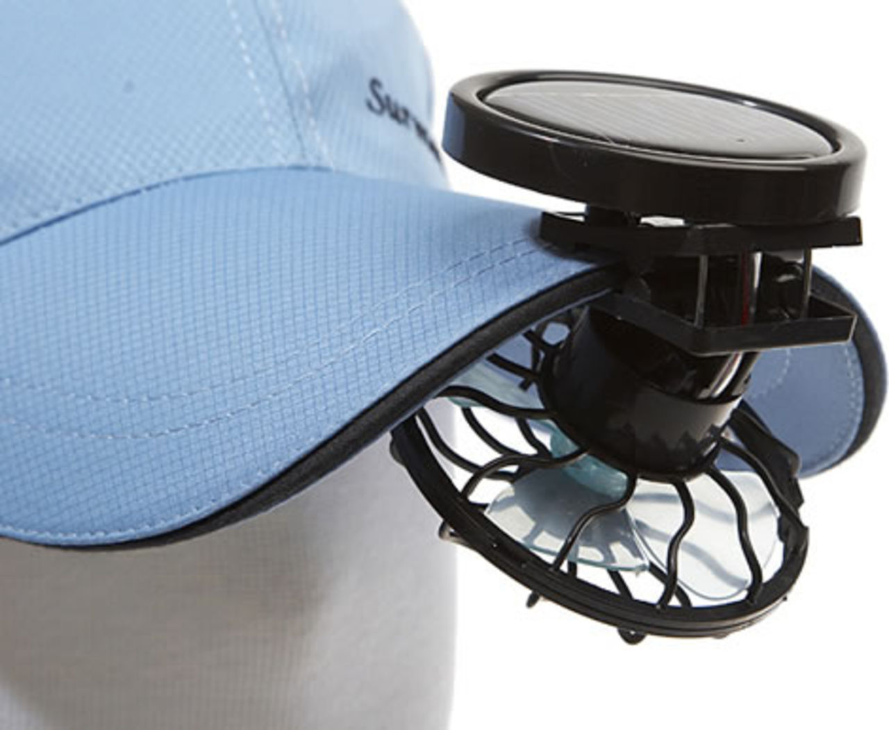 Soldriven fläkt till kepsen