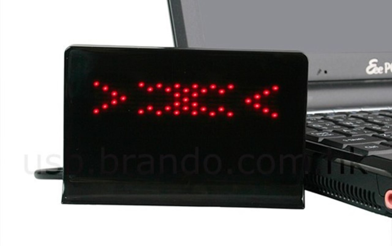 Animerad lysdiods-skylt till skrivbordet