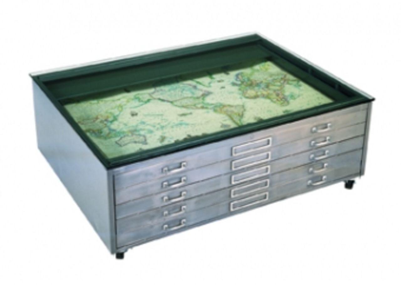 Läckert soffbord av arkitektlådor