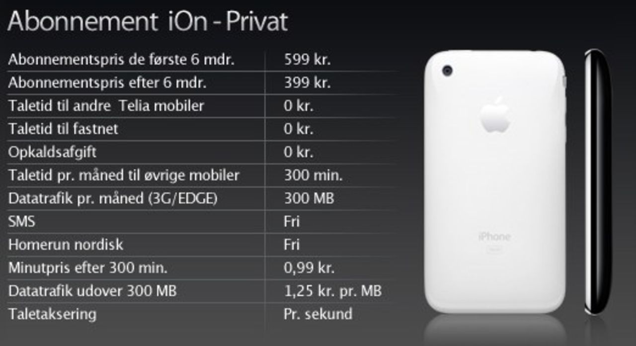 iPhone prissänks - i Danmark