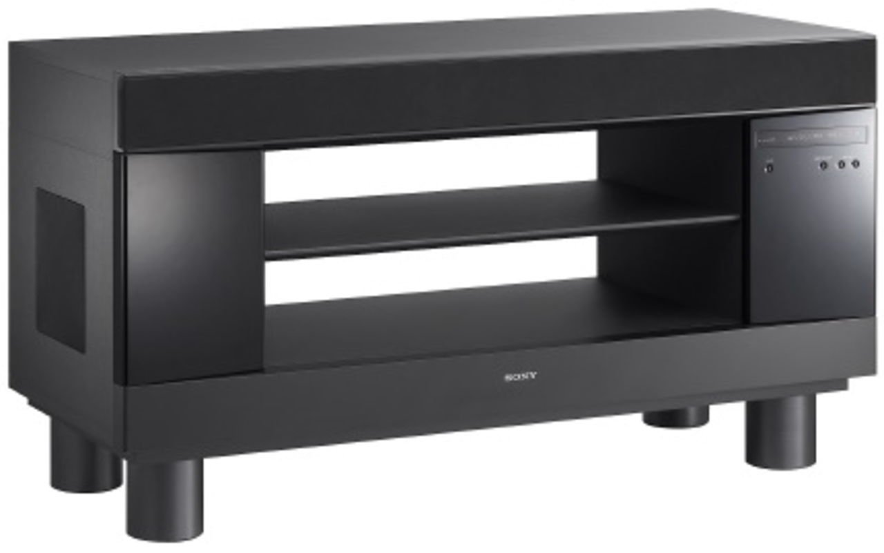 Hemmabio i en TV-bänk