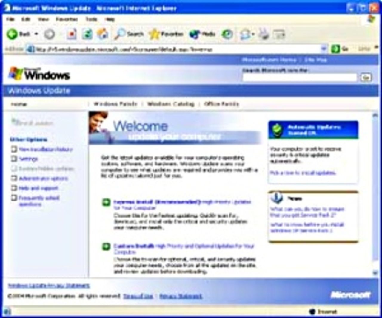 Microsoft uppdaterar sina system under dagen