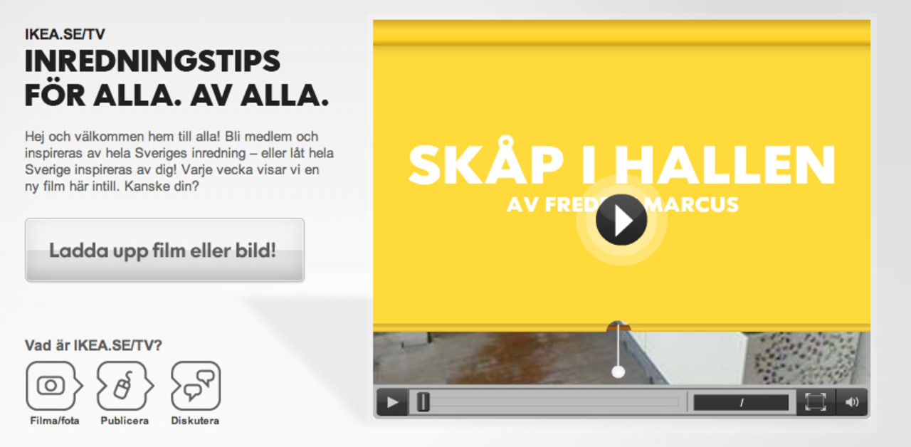 Ikea börjar med webbtv
